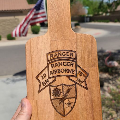 2d Ranger Bn Old Scroll cutting board