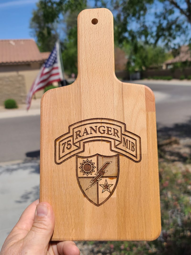 75th Ranger MIB cutting board