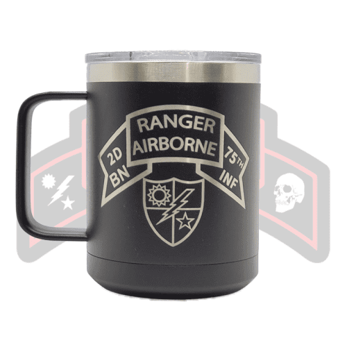 2d Ranger Bn Old Scroll Scroll 15 oz logo