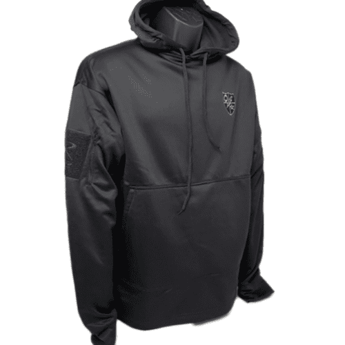 Black conceal carry Hoodie front rt 1w