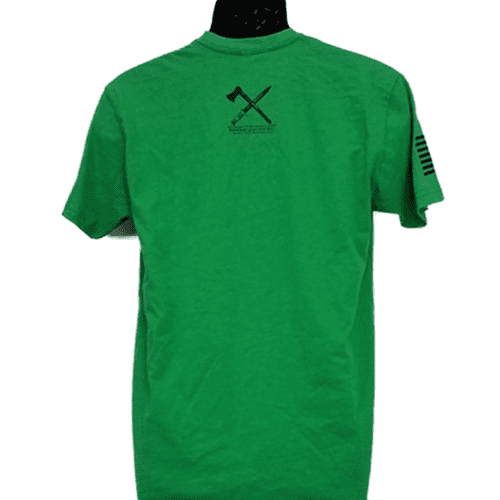 Chop and Stab Shirt Kelly Green Back 11 w