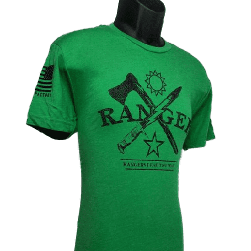 Chop and Stab Shirt Kelly Green Front rt 1 w