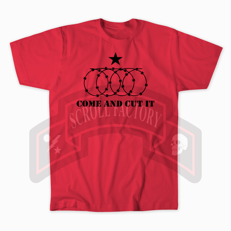 ComeandcutitRedshirtmockup