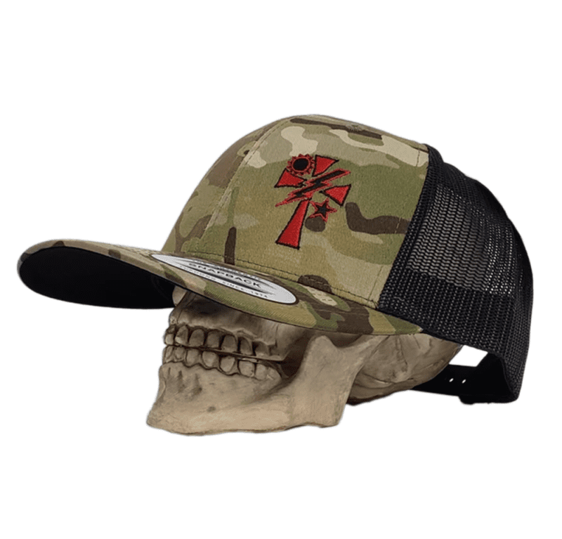 Crusader Cross Multicam skull