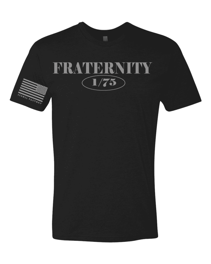 FRATERNITY1 75v2BlackShirtlettering