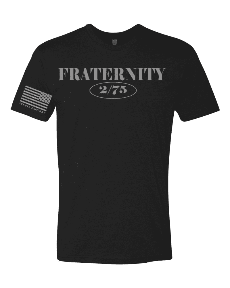 FRATERNITY2 75v2BlackShirtlettering