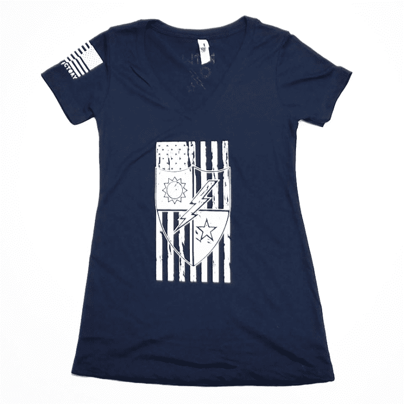 Midnight Navy V neck DUI Flag 2