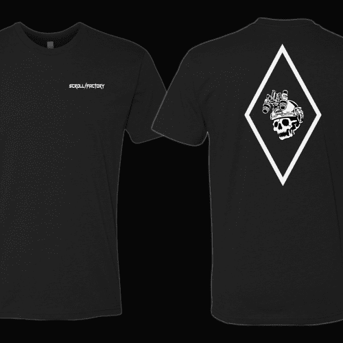 OperatorDiamondBLKshirtmockupfrontandback