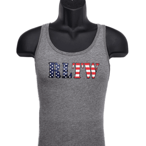 RLTW Flag Heather Gray front Tank 1 w