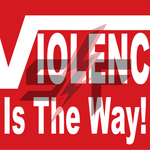 Violence Is the way Vans parody SF logo